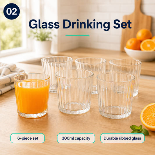 Glass Drinking Set