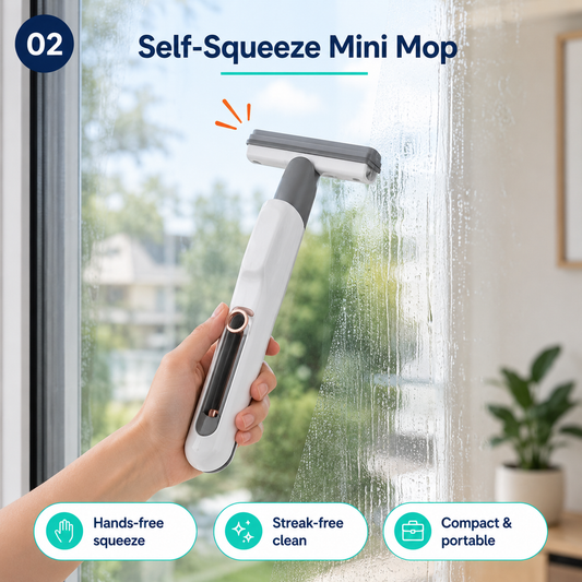 Portable Self-Squeeze Mini Mop